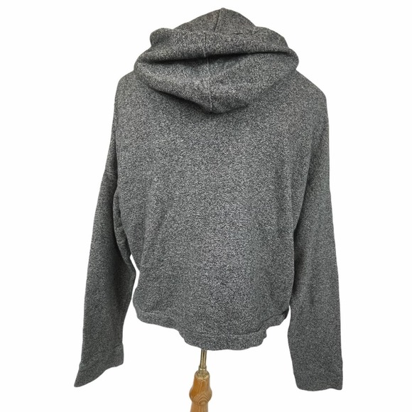 Madewell NWOT Heathered Charcoal Gray Knit Tone Hoodie Sweatshirt Size XS - Picture 7 of 11